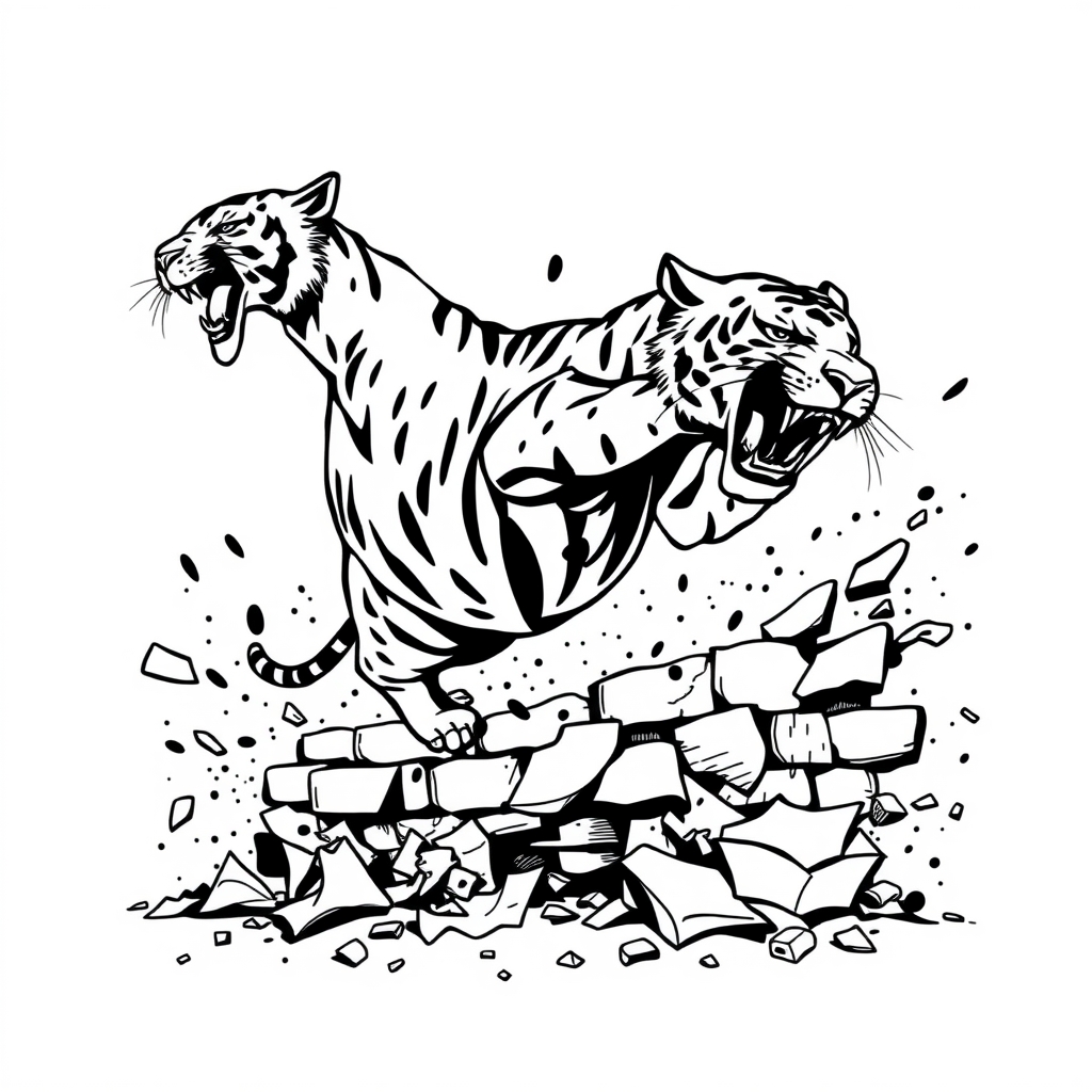Brick Wall Breakout - coloring page preview