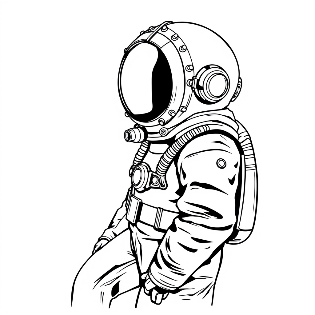 Copper Diver - coloring page preview