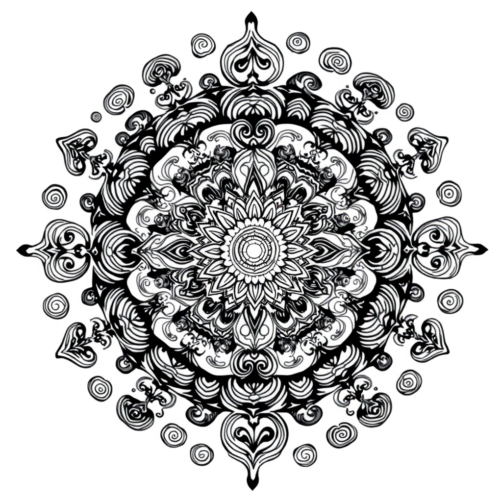 Fractal Celestial Odyssey - coloring page preview