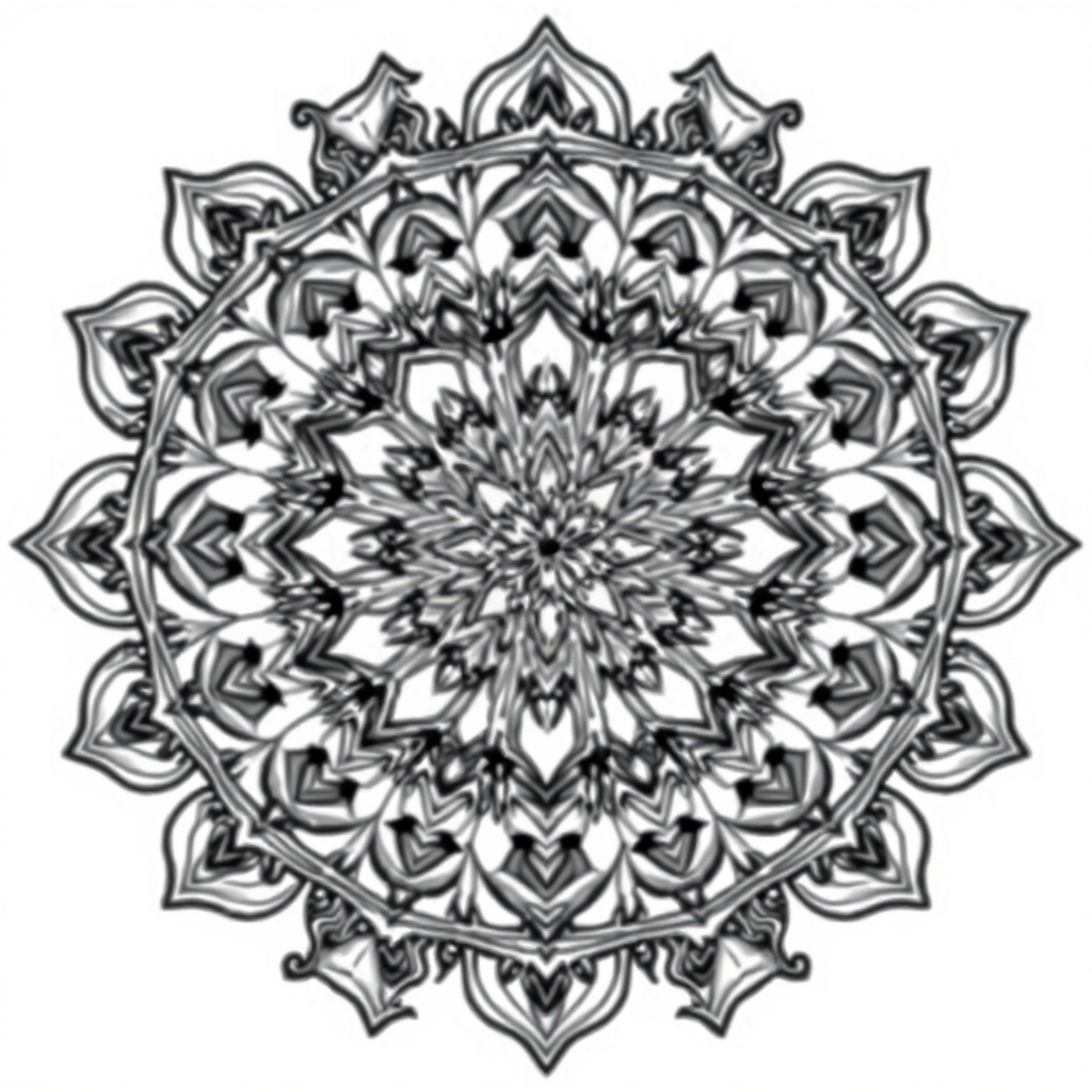 Fractured Crystal Geodes - coloring page preview