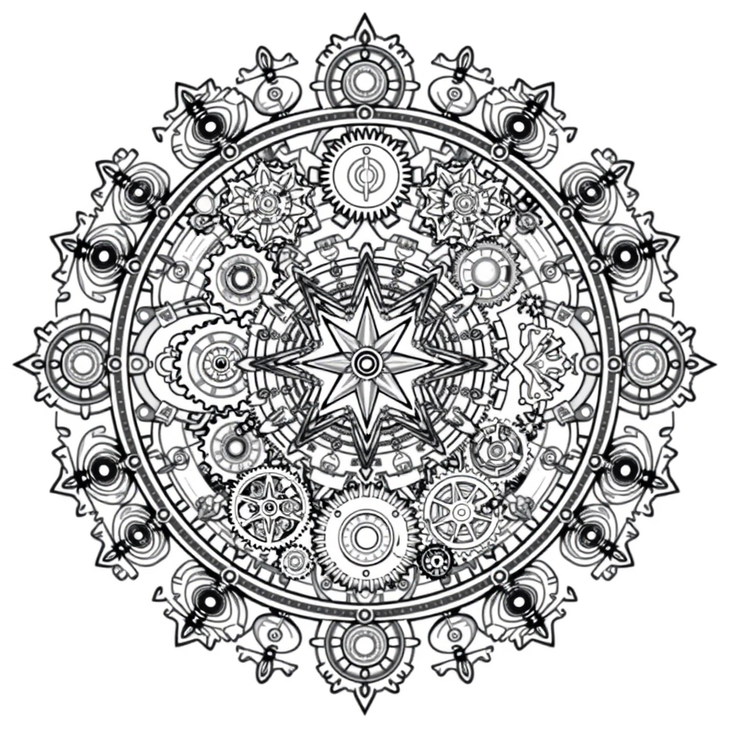 Galactic Gearhive - coloring page preview