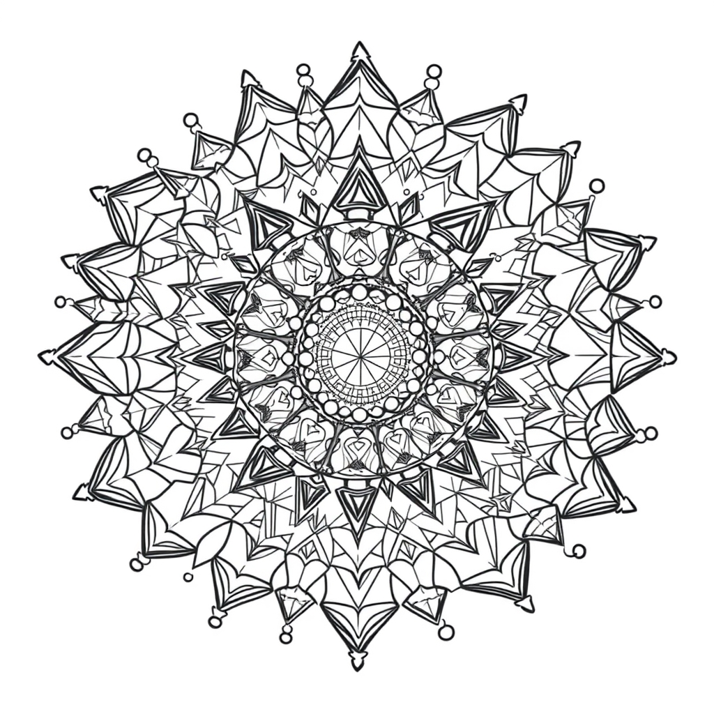 Galactic Vortex Ascension - coloring page preview