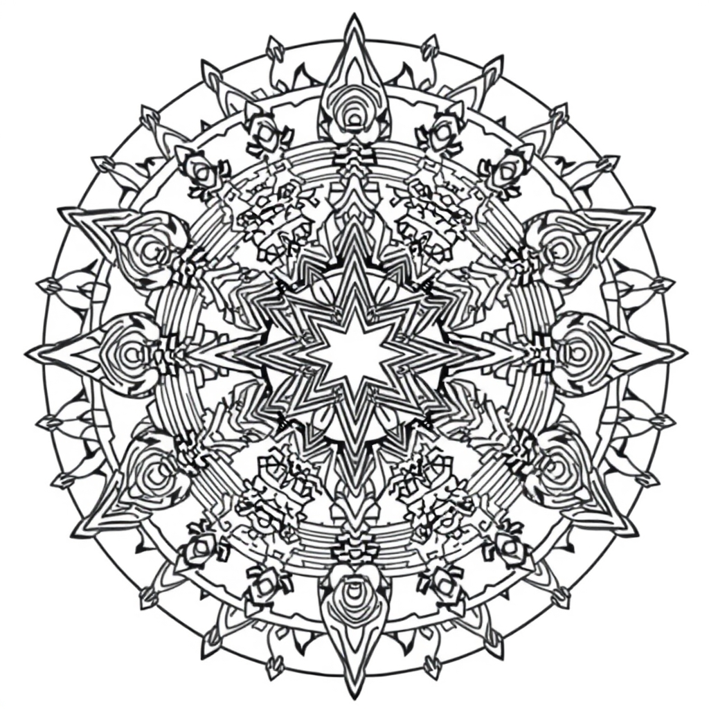 Gears of the Celestial Clockwork - coloring page preview