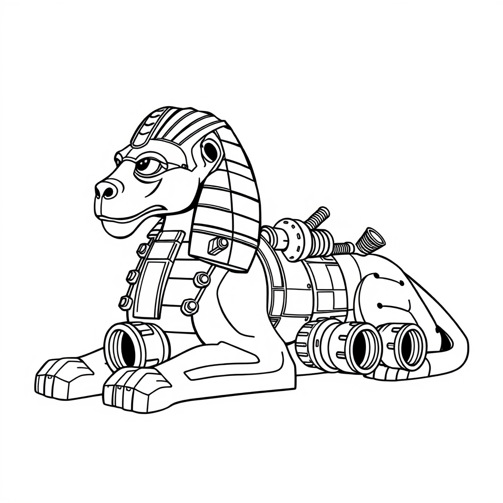 Metal Sphinx Rising - printable coloring page