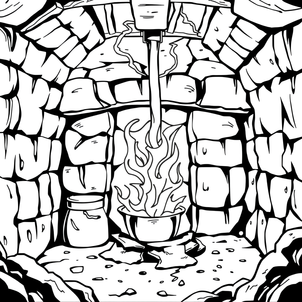 Molten Light Foundry - coloring page preview