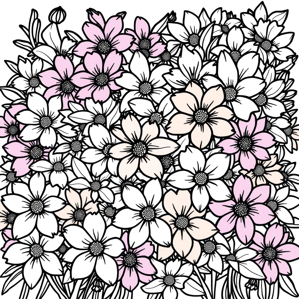 Riot Bloom - coloring page preview