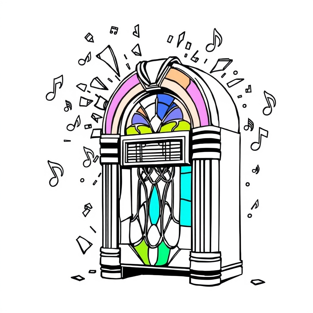 Shattered Melody - coloring page preview