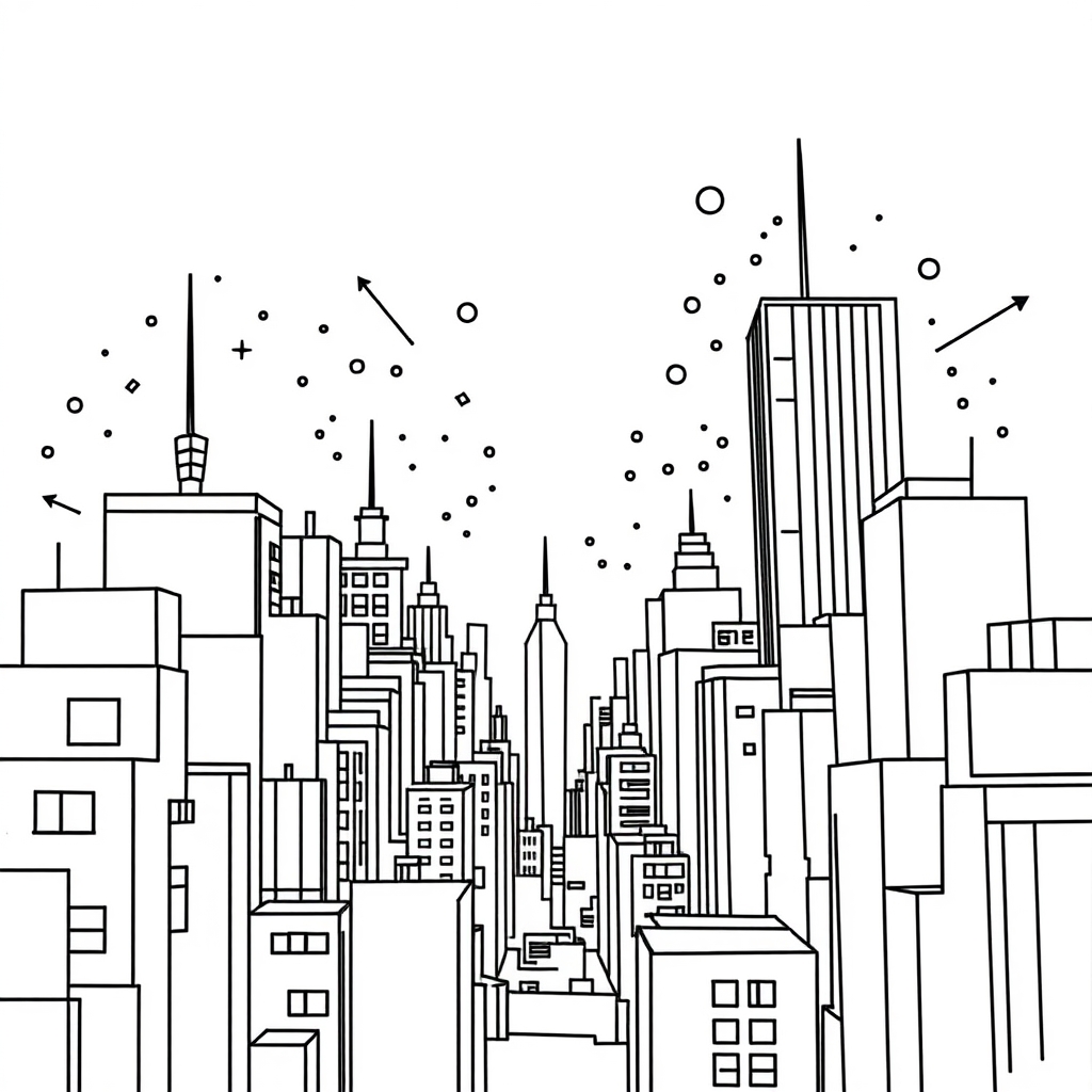 Urban Neon Graffiti Explosion - coloring page preview