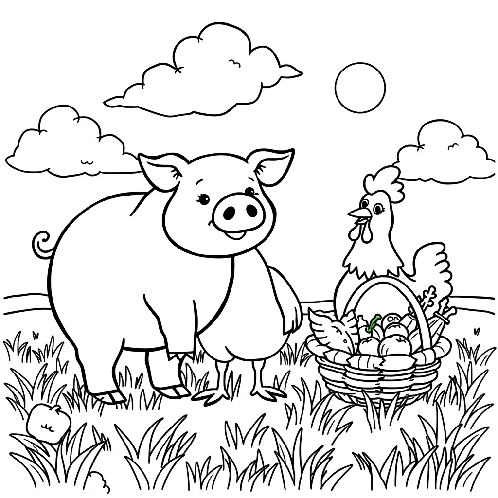 Harvest Time Fun coloring page