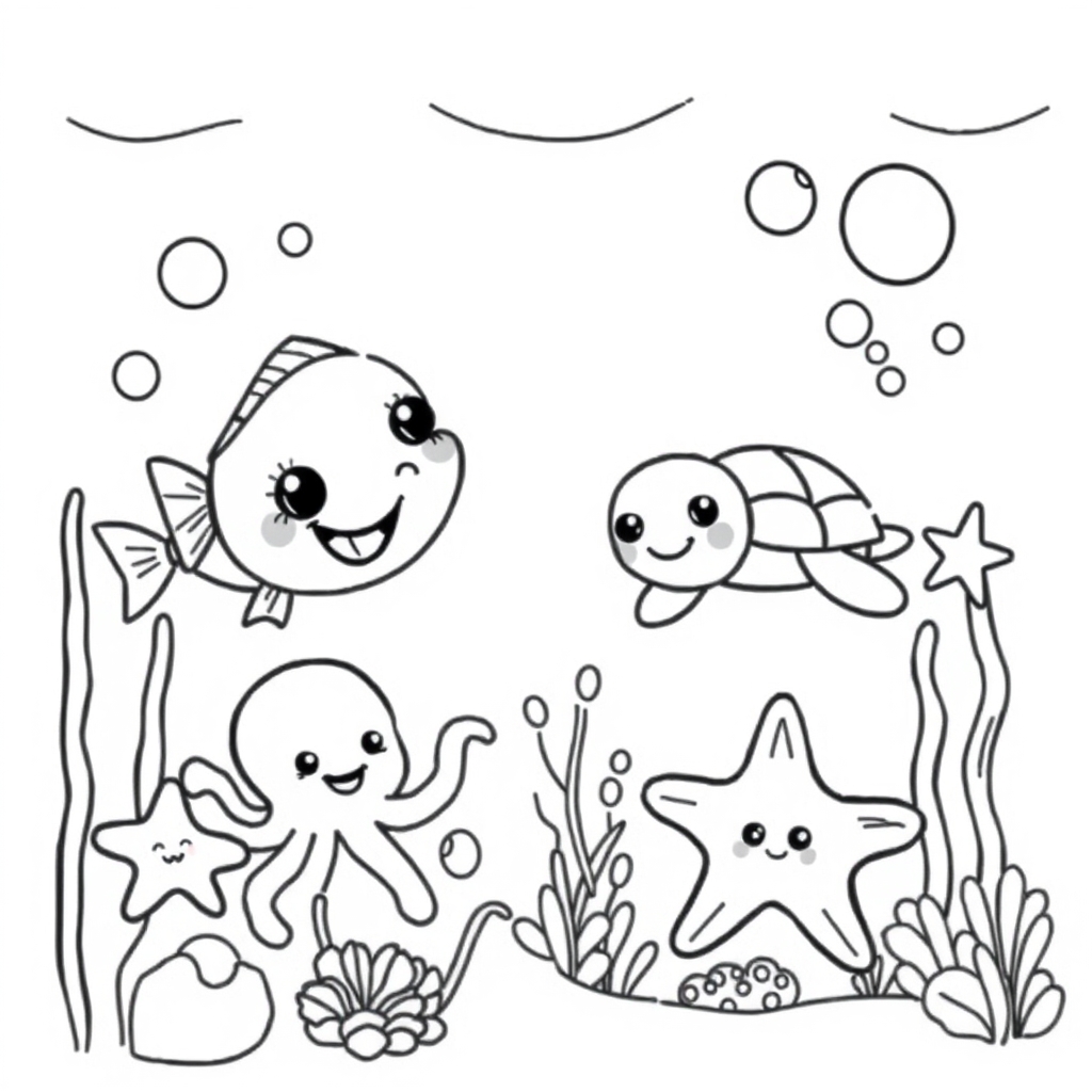 Underwater Adventure coloring page
