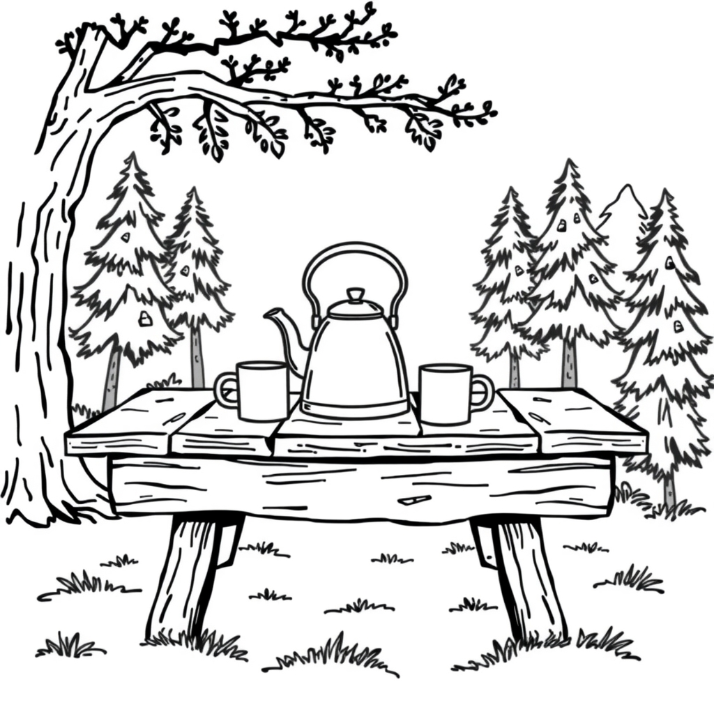 Camp Table Scene