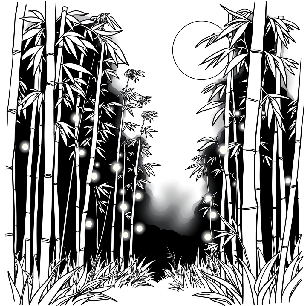 Moonlit Bamboo Grove