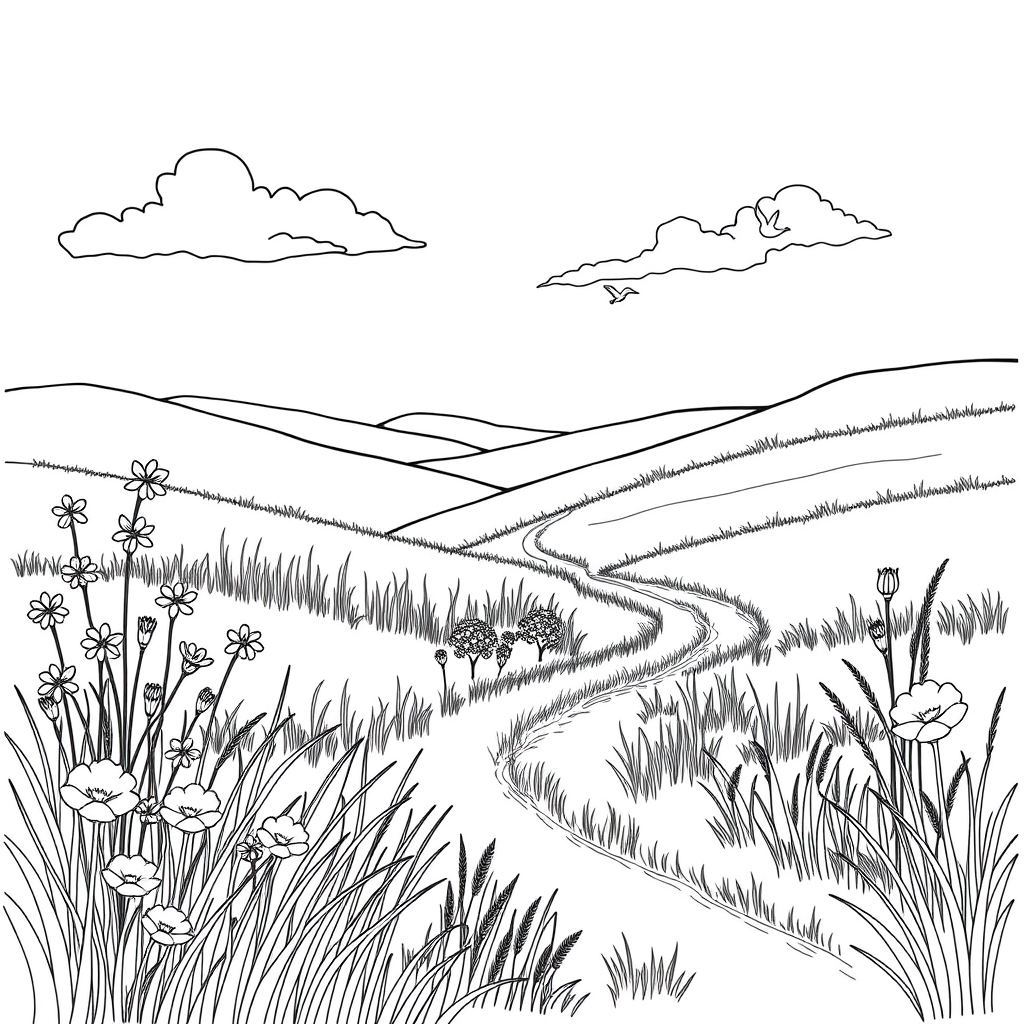 Morning Dew on a Quiet Meadow