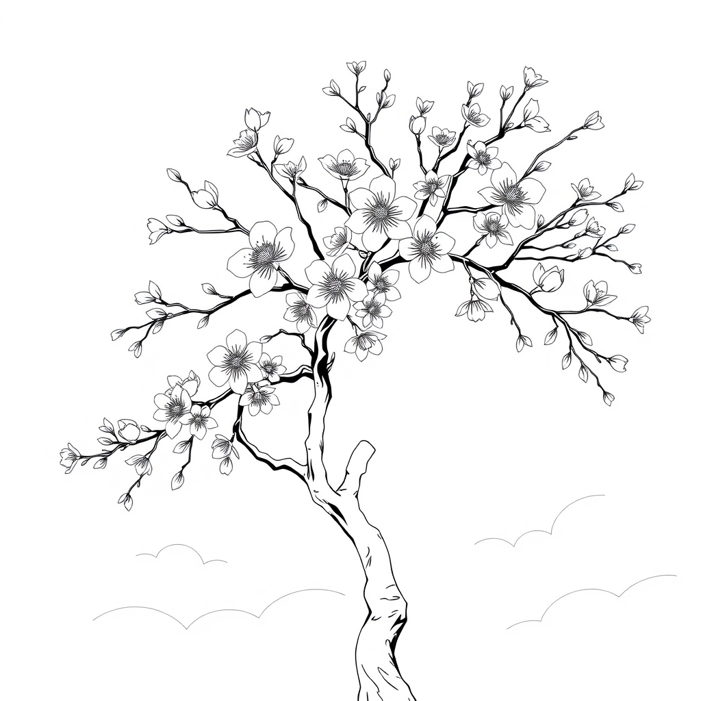 Morning Dewfall on Cherry Blossoms