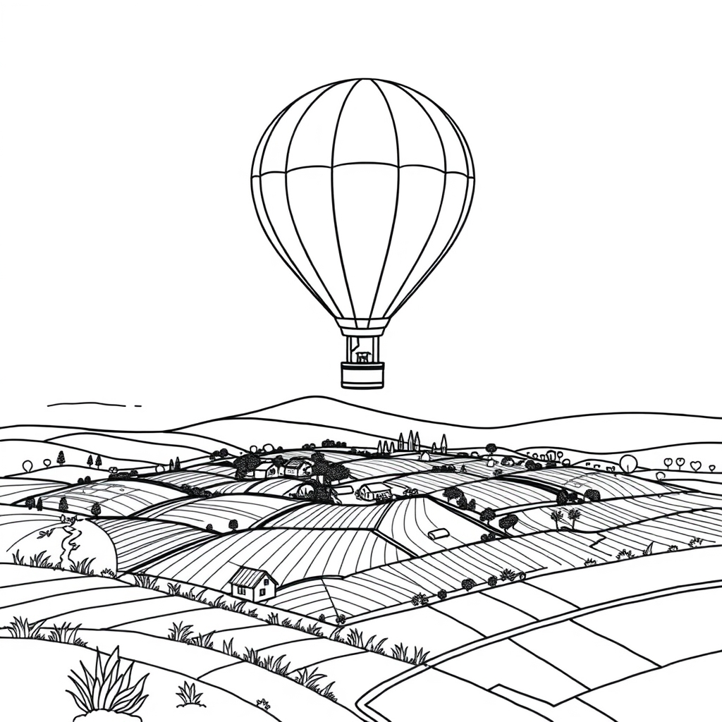 A Peaceful Flight Over the Quilted Fields