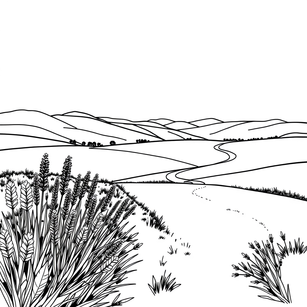 A Peaceful Lavender Field