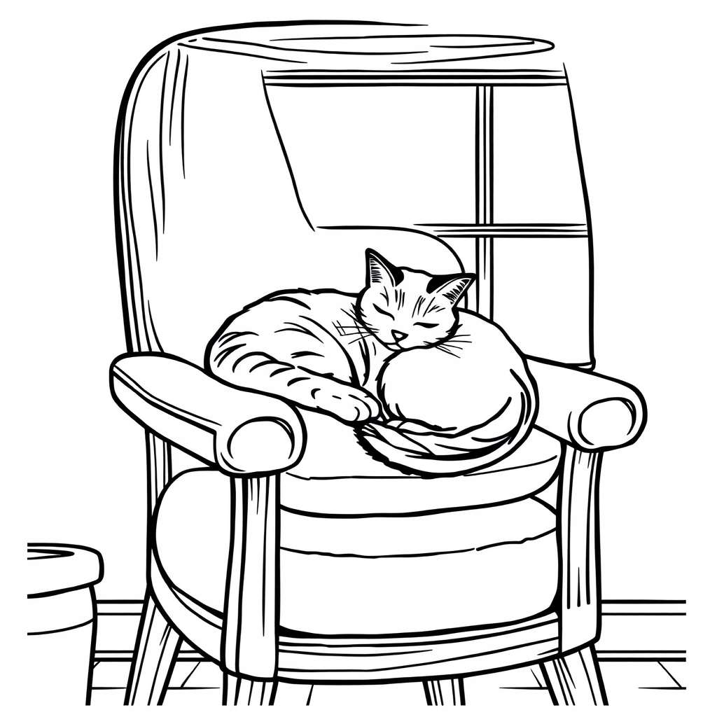 Sleeping Cat Chair