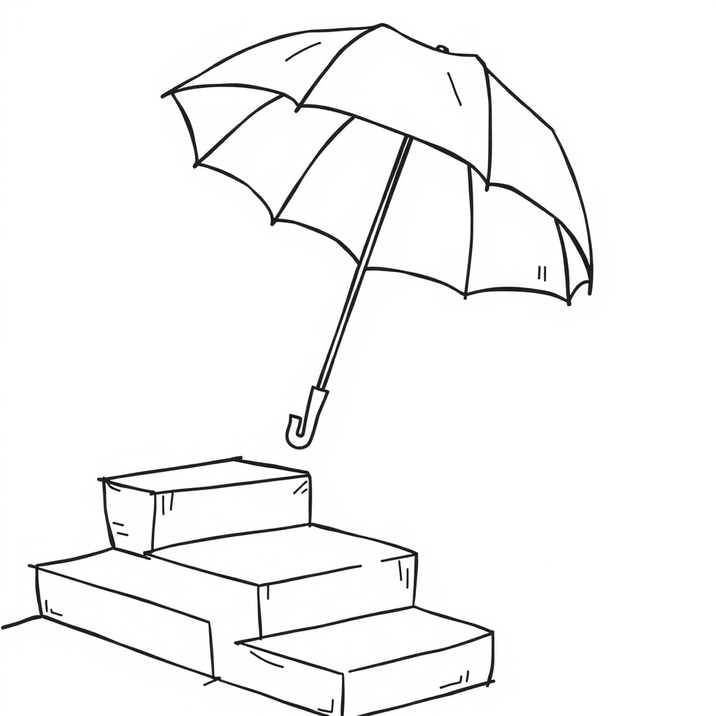 Umbrella On Step