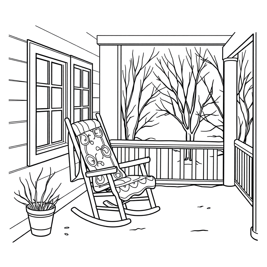 Winter Porch Scene