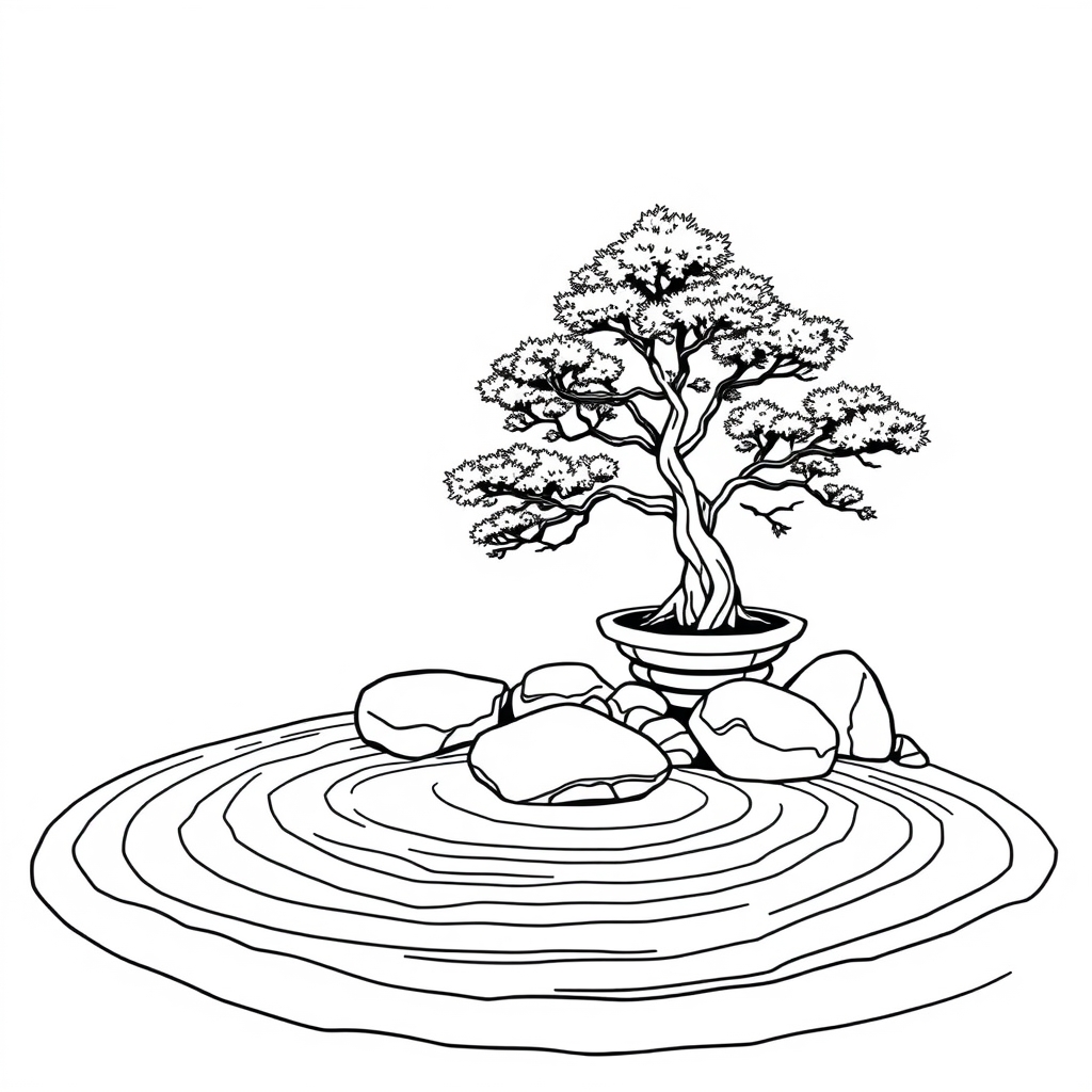 Zen Garden Stone Circles